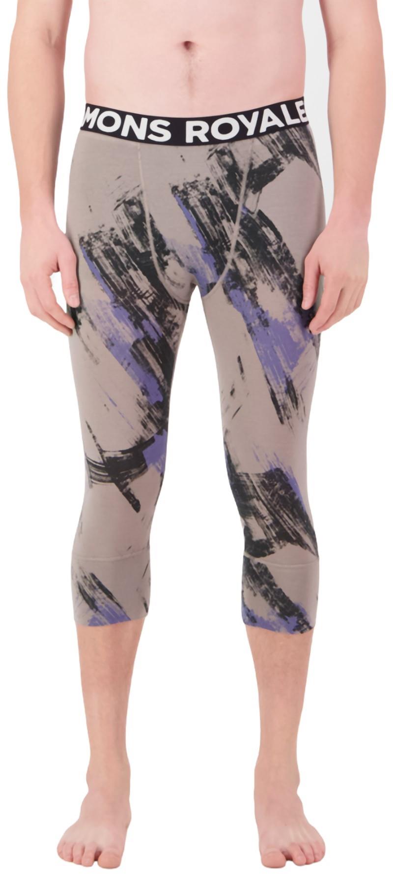 Cascade Merino Base Layer 3/4 Leggings - AOP - Mens - paintbrush blue 1