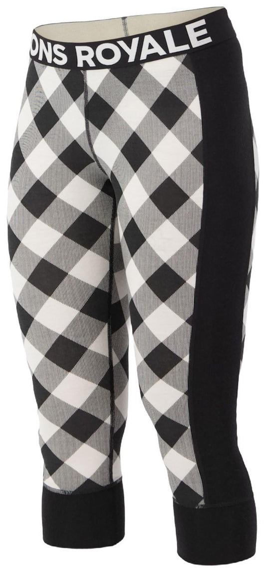 Cascade Merino Base Layer 3/4 Leggings - AOP - Womens - check / black 1
