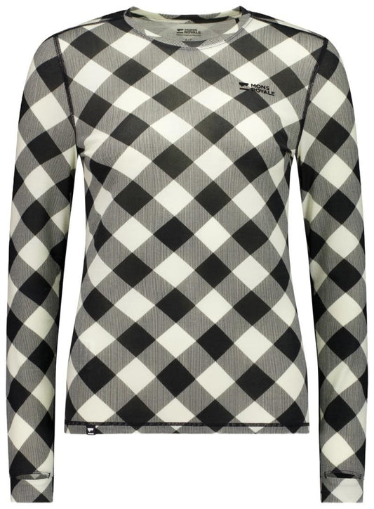 Cascade Merino Base Layer LS - AOP - Womens - check 1