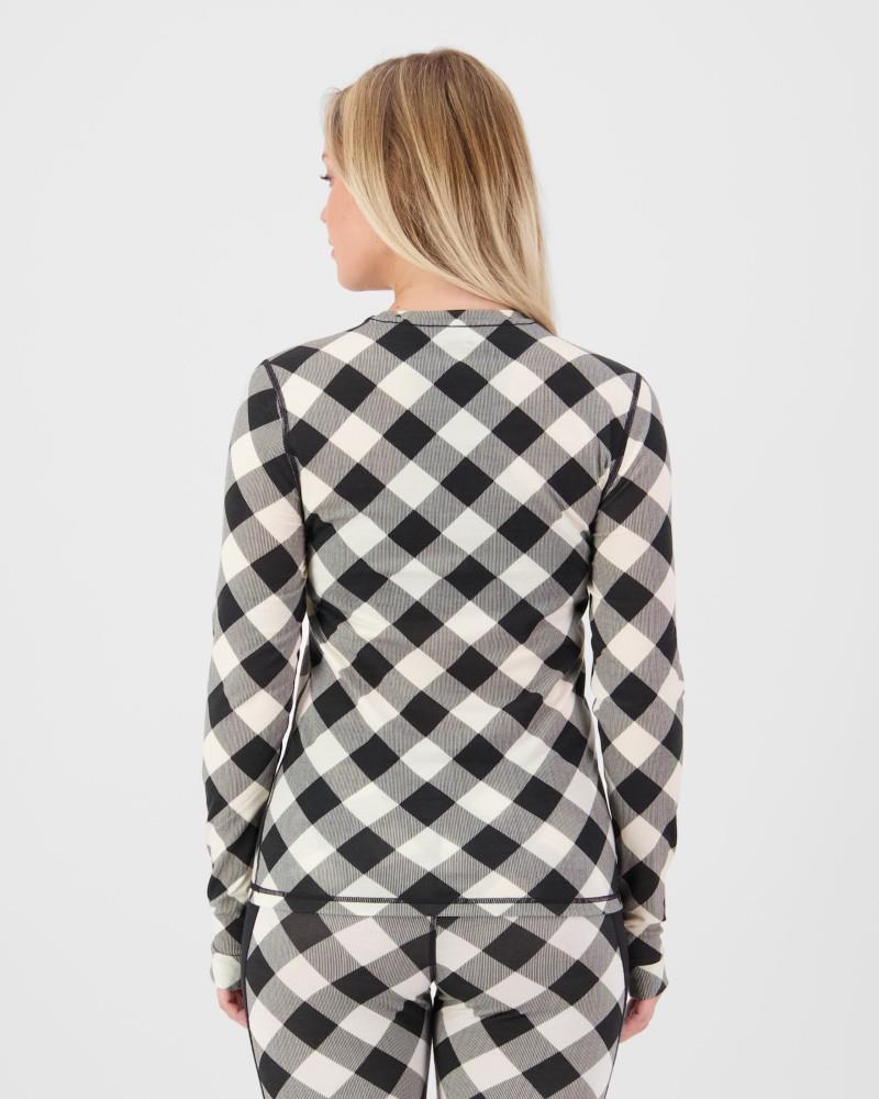 Cascade Merino Base Layer LS - AOP - Womens - check 1