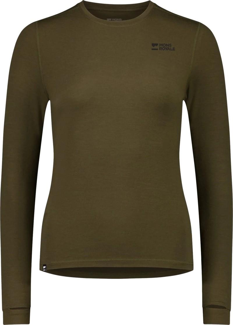 Cascade Merino Base Layer LS - Womens - dark olive 1