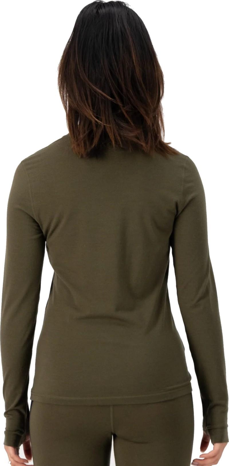 Cascade Merino Base Layer LS - Womens - dark olive 1