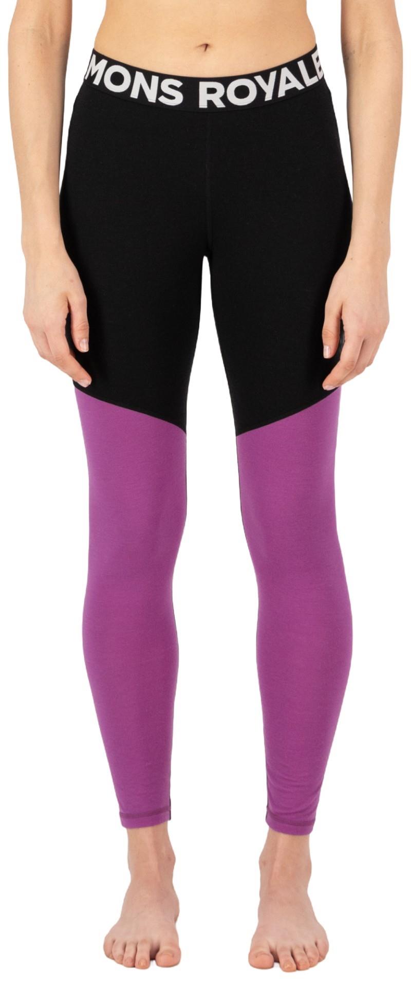 Cascade Merino Base Layer Leggings - Womens - purple bolt 1