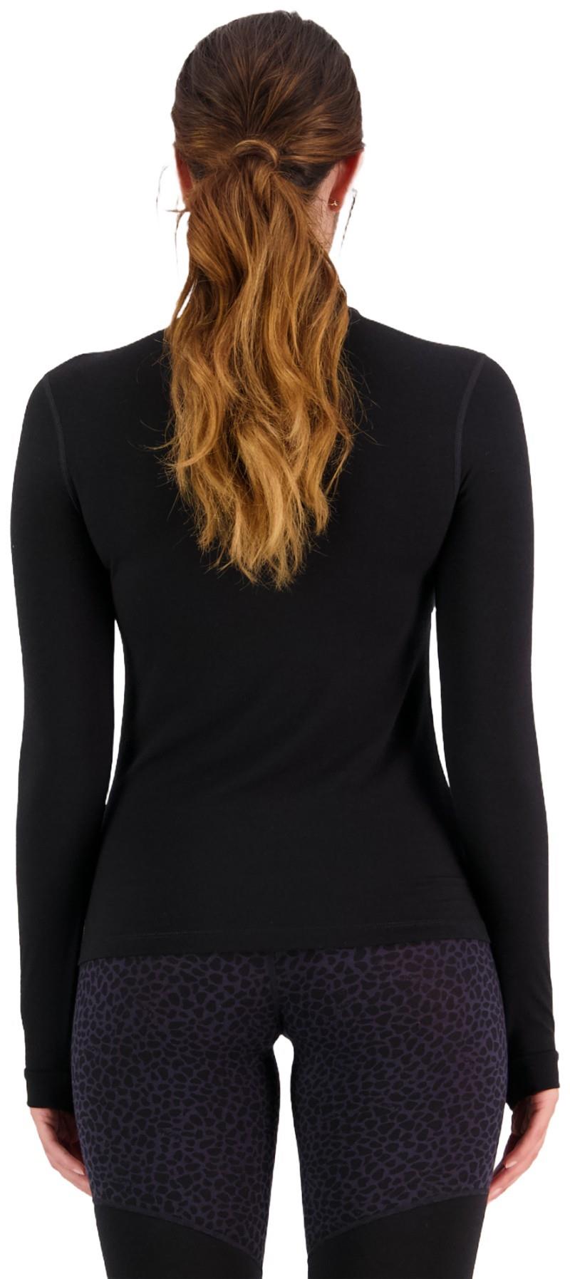 Cascade Merino Base Layer Mock Neck LS - Womens - black 1