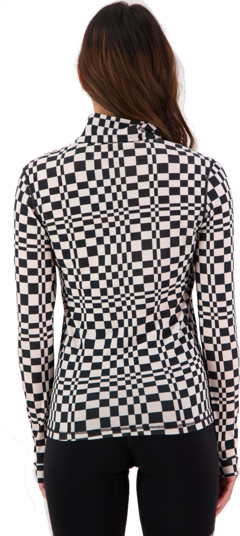 Cascade Merino Flex 1/4 Zip - AOP - Womens - checkers 1