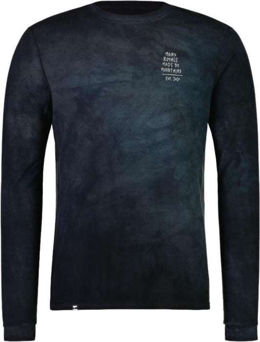 Cascade Merino Flex 200 LS - AOP - Mens - Black Storm Wash 1