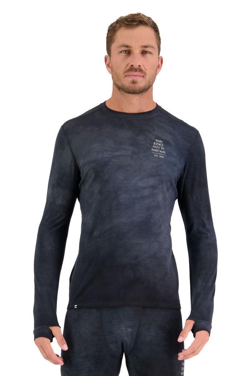 Cascade Merino Flex 200 LS - AOP - Mens - Black Storm Wash 2