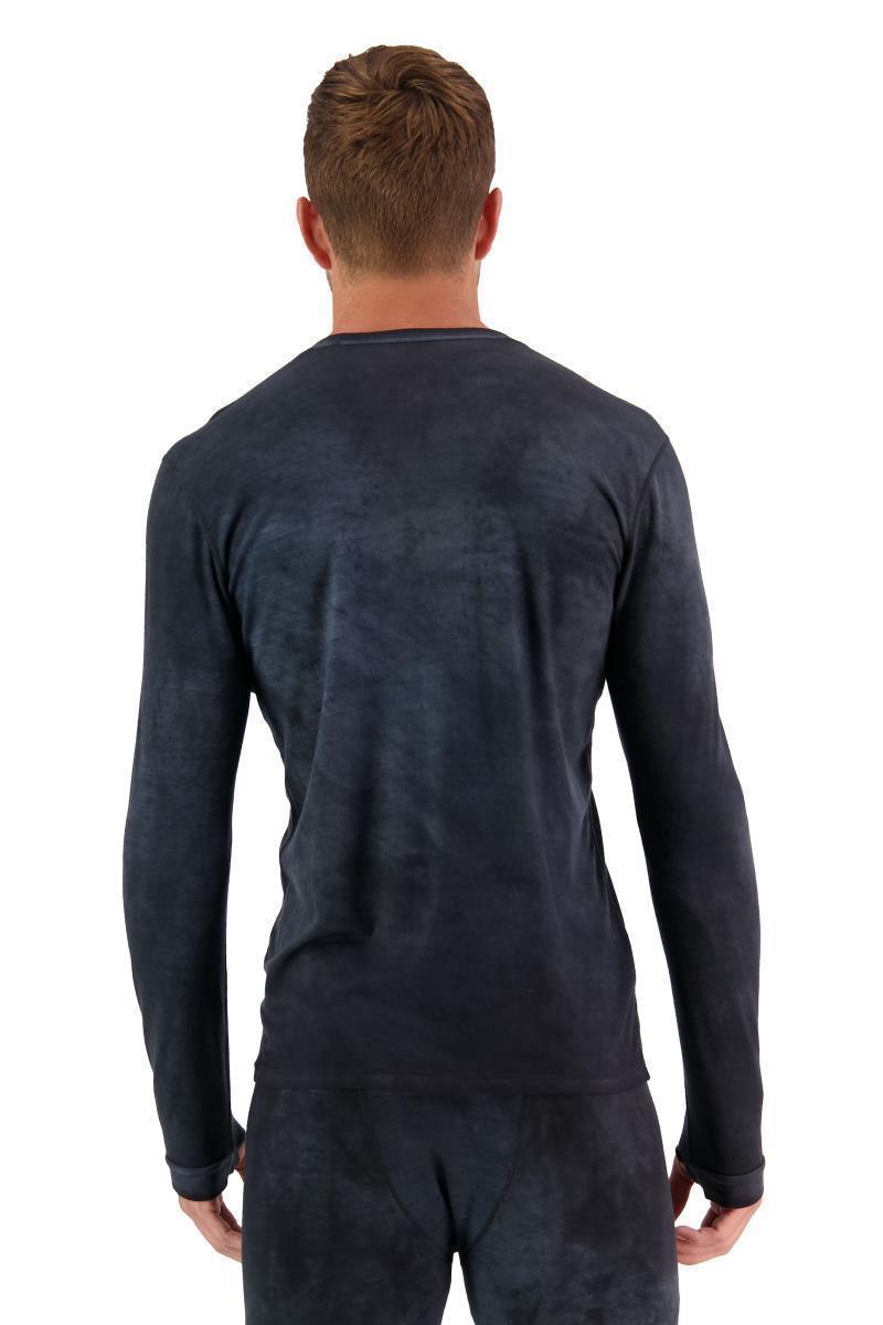 Cascade Merino Flex 200 LS - AOP - Mens - Black Storm Wash 3