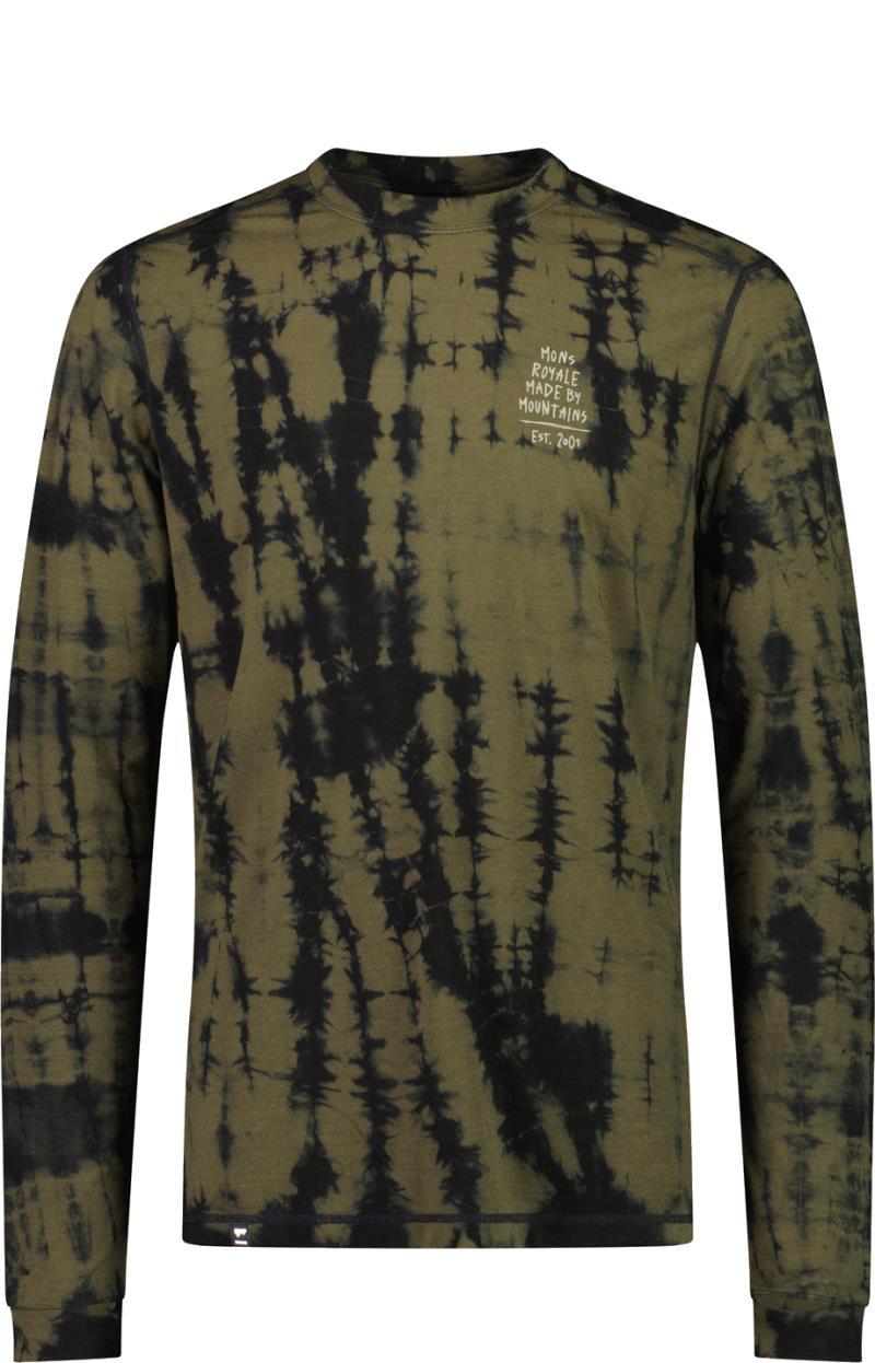 Cascade Merino Flex 200 LS - AOP - Mens - Olive Tie Dye 6