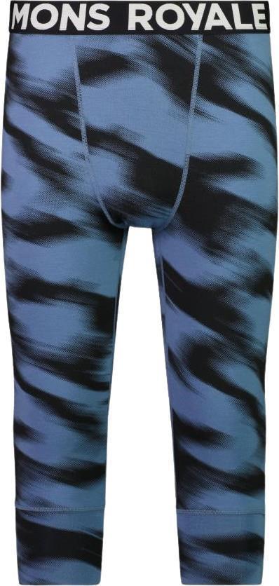 Cascade Merino Flex 3/4 Leggings - AOP - Mens - blue motion 1