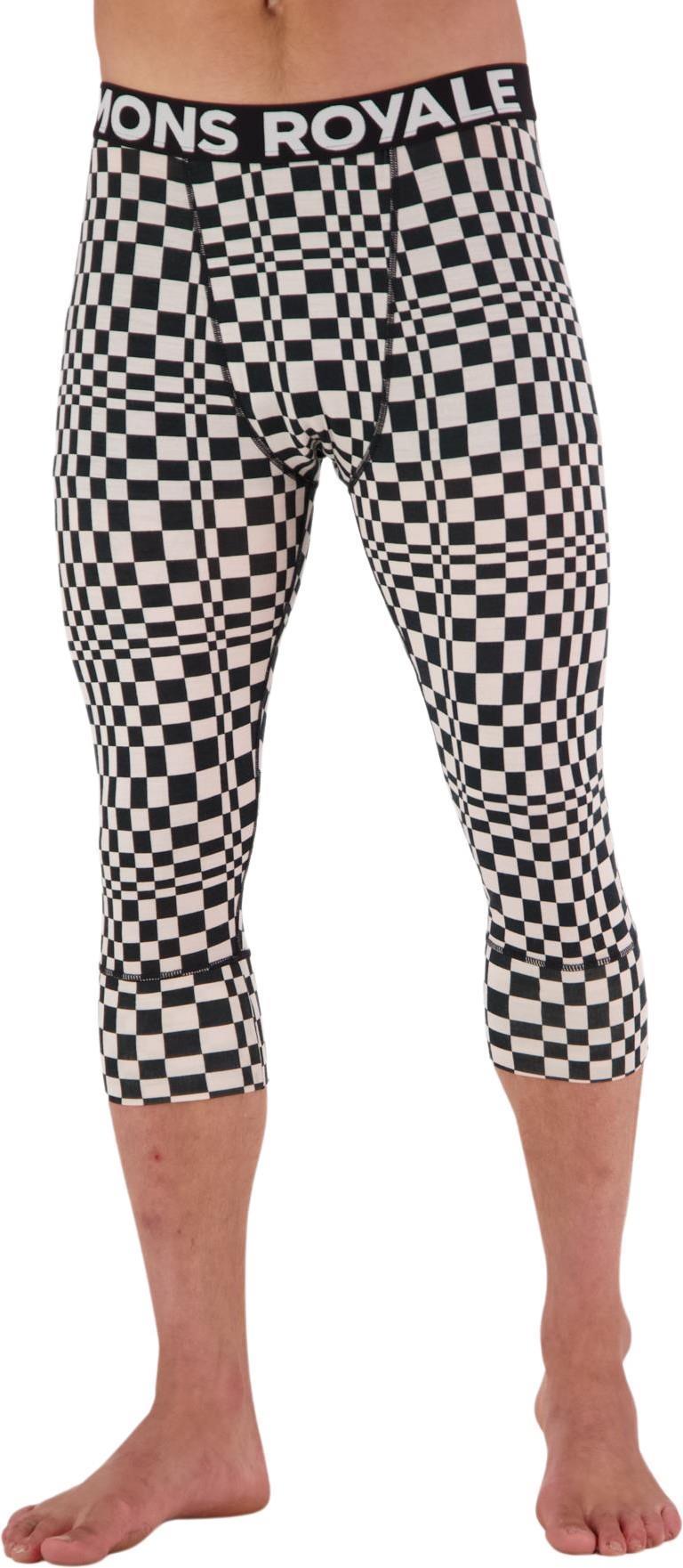 Cascade Merino Flex 3/4 Leggings - AOP - Mens - checkers 1