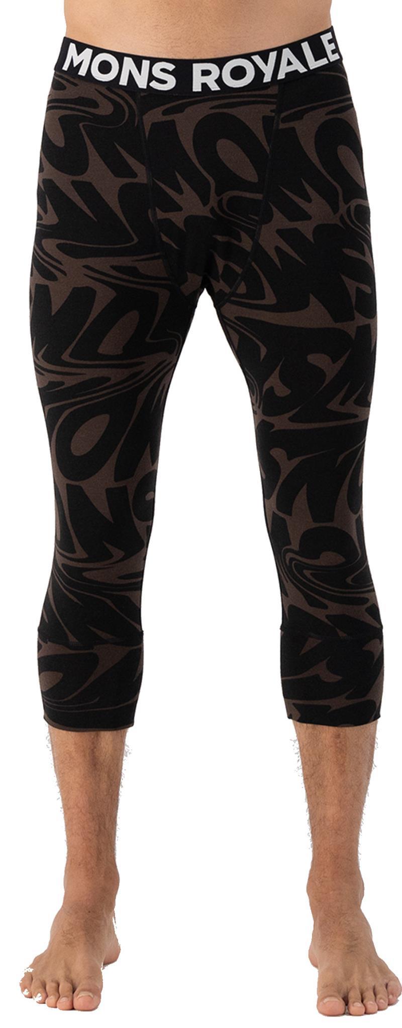 Cascade Merino Flex 3/4 Leggings - AOP - Mens - signal lost cedar 1