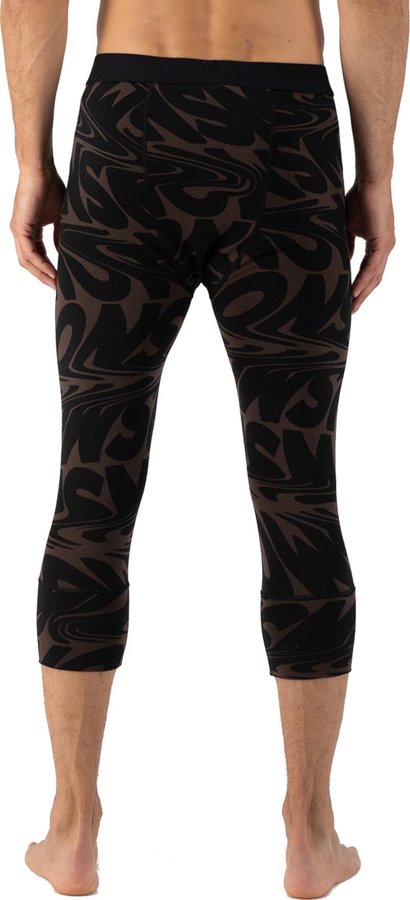 Cascade Merino Flex 3/4 Leggings - AOP - Mens - signal lost cedar 1