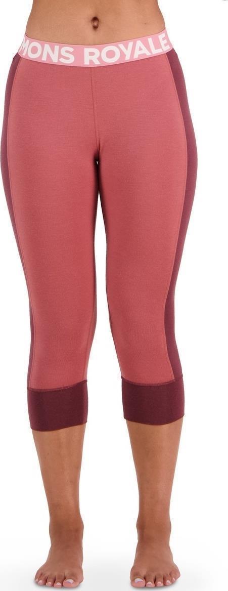 Cascade Merino Flex 3/4 Leggings - Womens - Dark Chocolate / Terracotta 2
