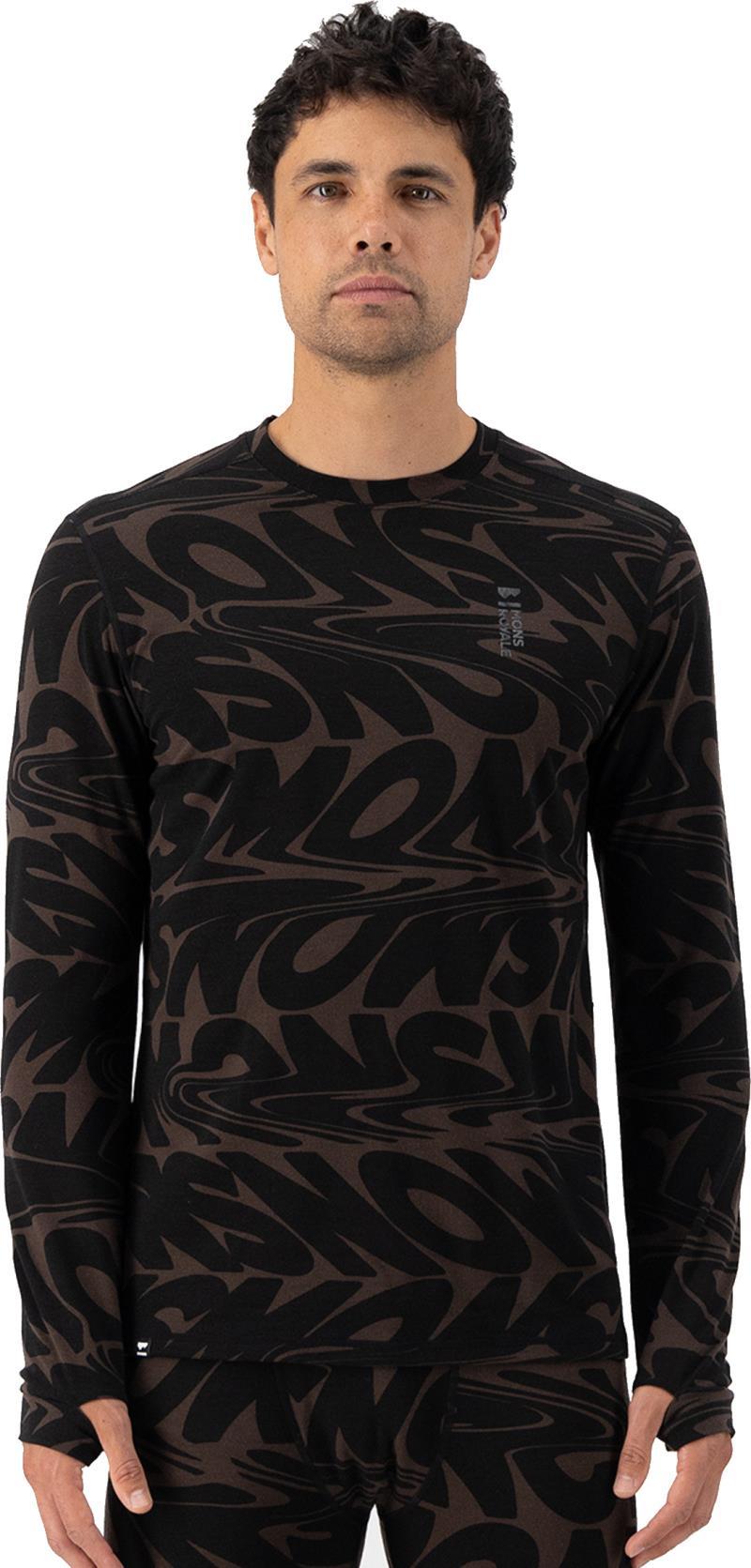 Cascade Merino Flex LS - AOP - Mens - signal lost cedar 1