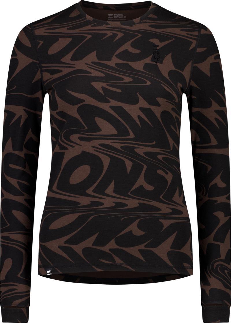 Cascade Merino Flex LS - AOP - Womens - signal lost cedar 1