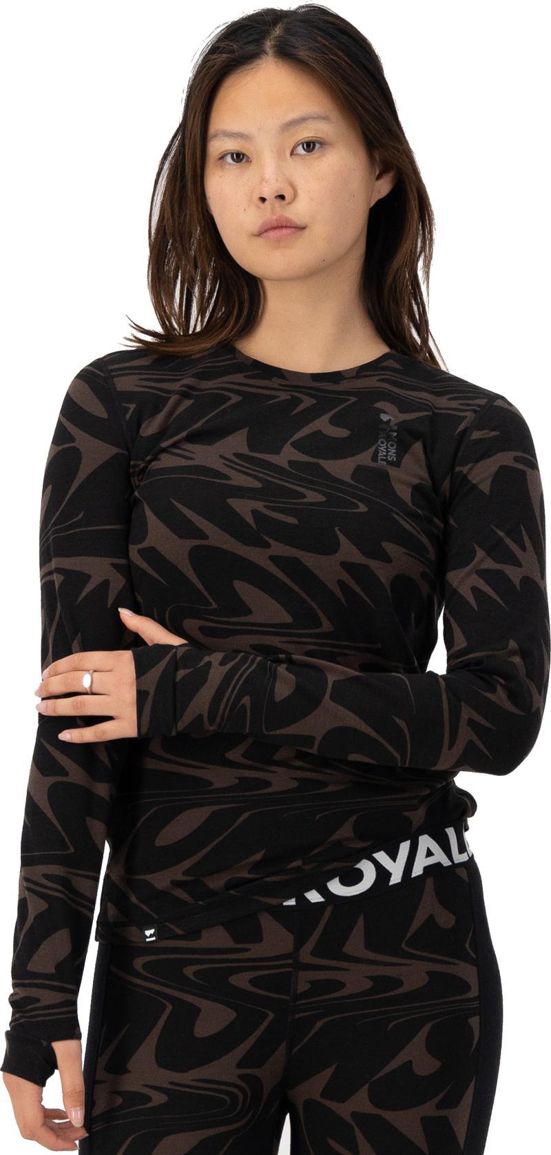 Cascade Merino Flex LS - AOP - Womens - signal lost cedar 1