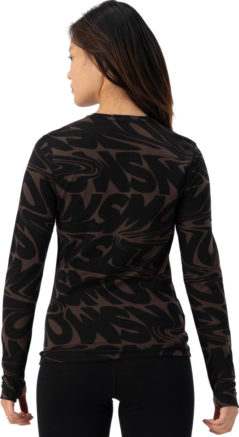 Cascade Merino Flex LS - AOP - Womens - signal lost cedar 1