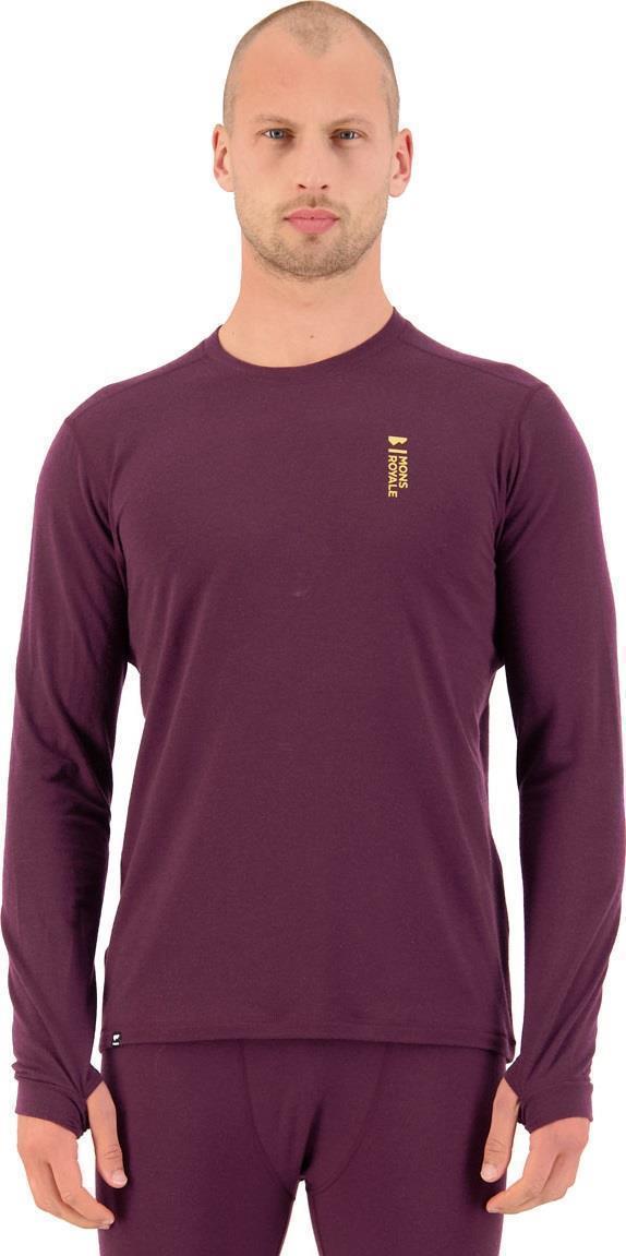 Cascade Merino Flex LS - Mens - Wine 2