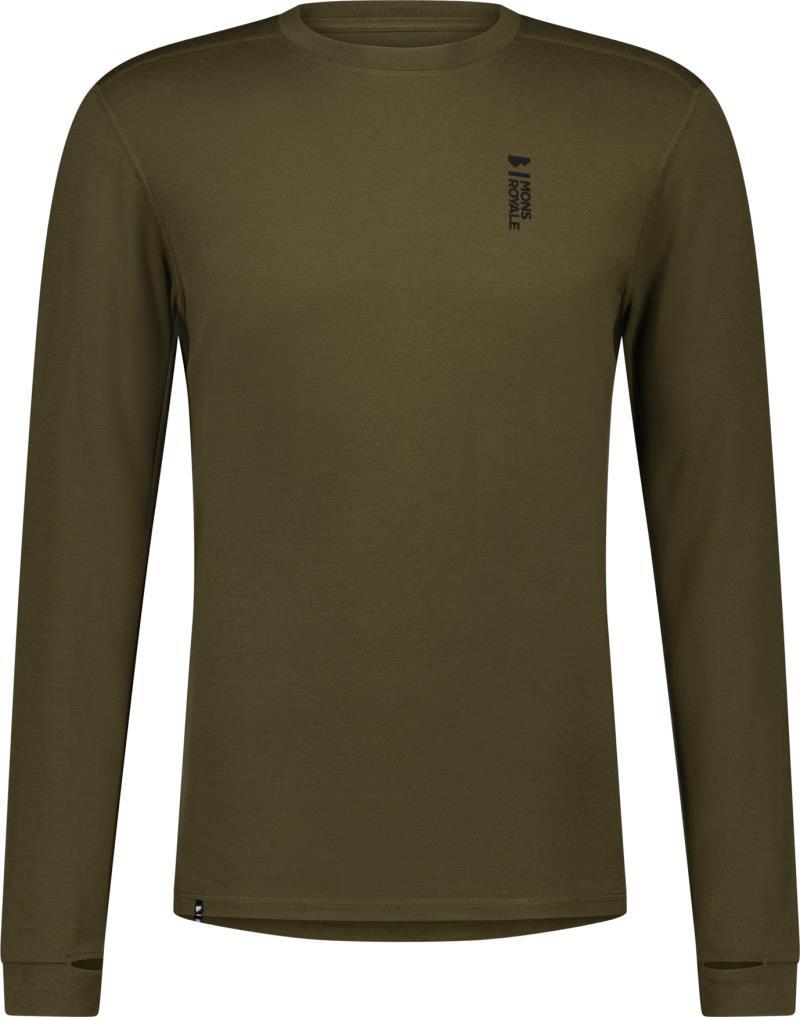 Cascade Merino Flex LS - Mens - dark olive 1
