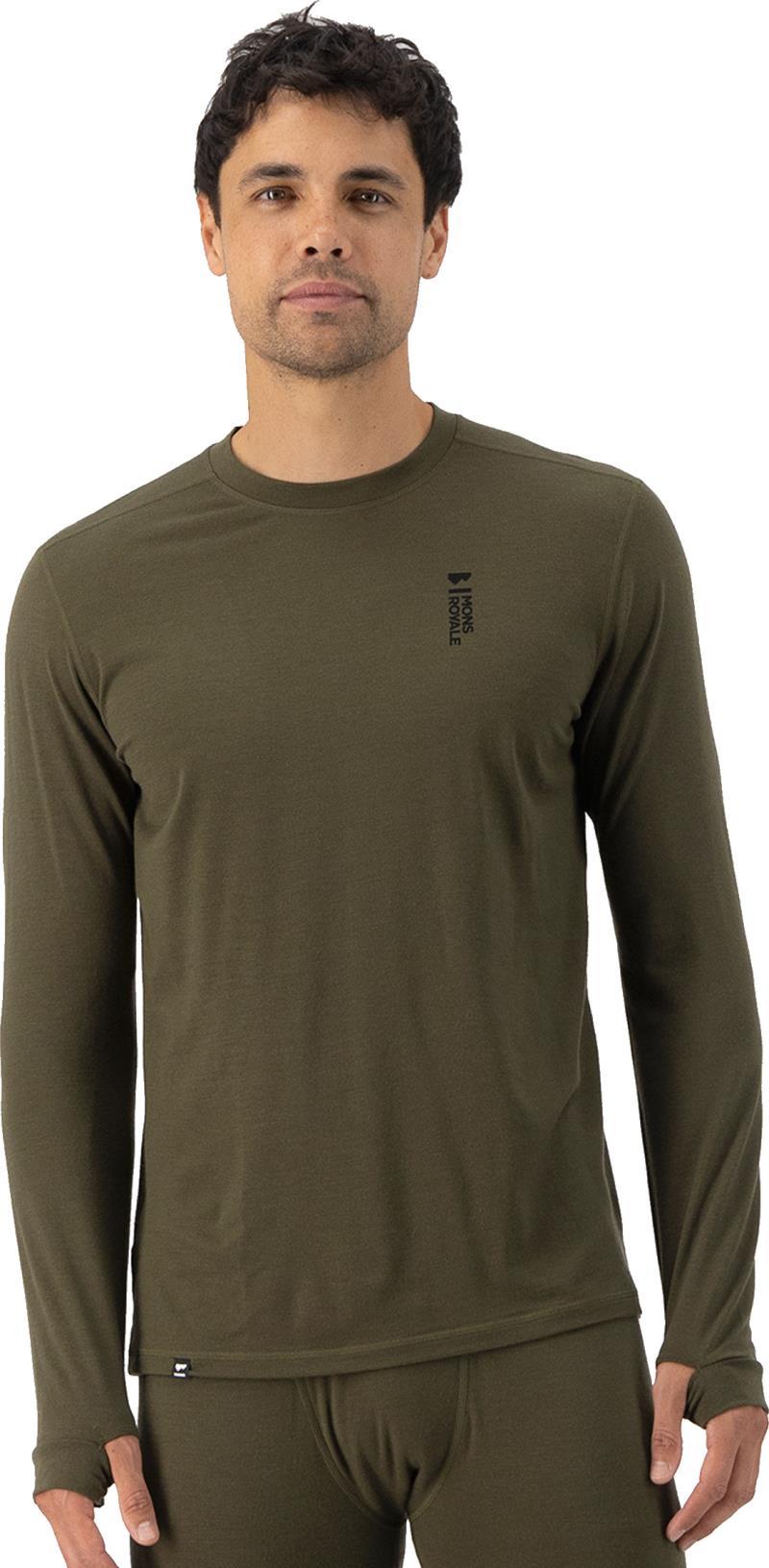 Cascade Merino Flex LS - Mens - dark olive 1