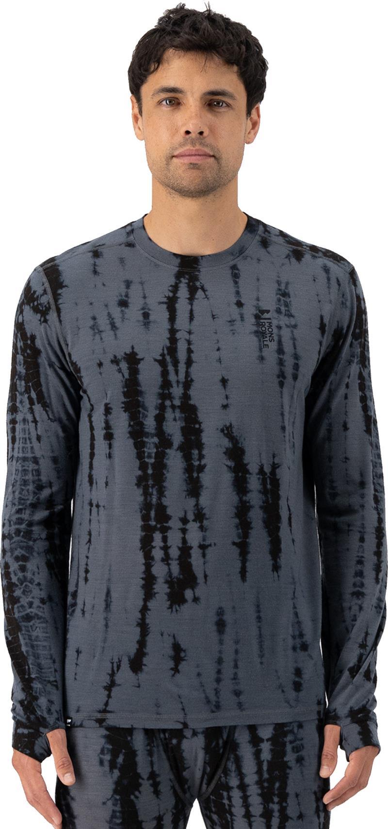 Cascade Merino Flex LS - Mens - grey tie dye 1