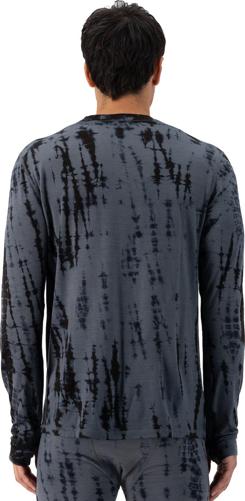 Cascade Merino Flex LS - Mens - grey tie dye 1
