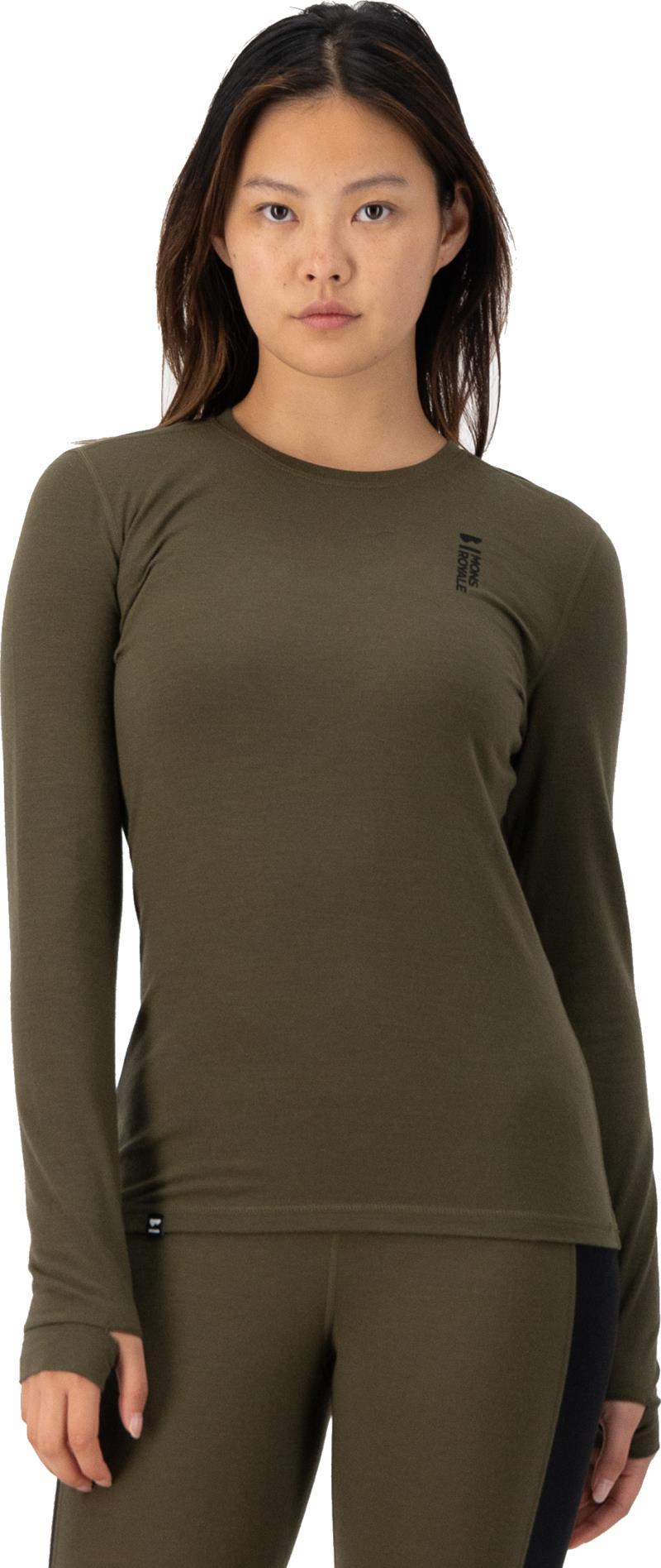 Cascade Merino Flex LS - Womens - dark olive 1