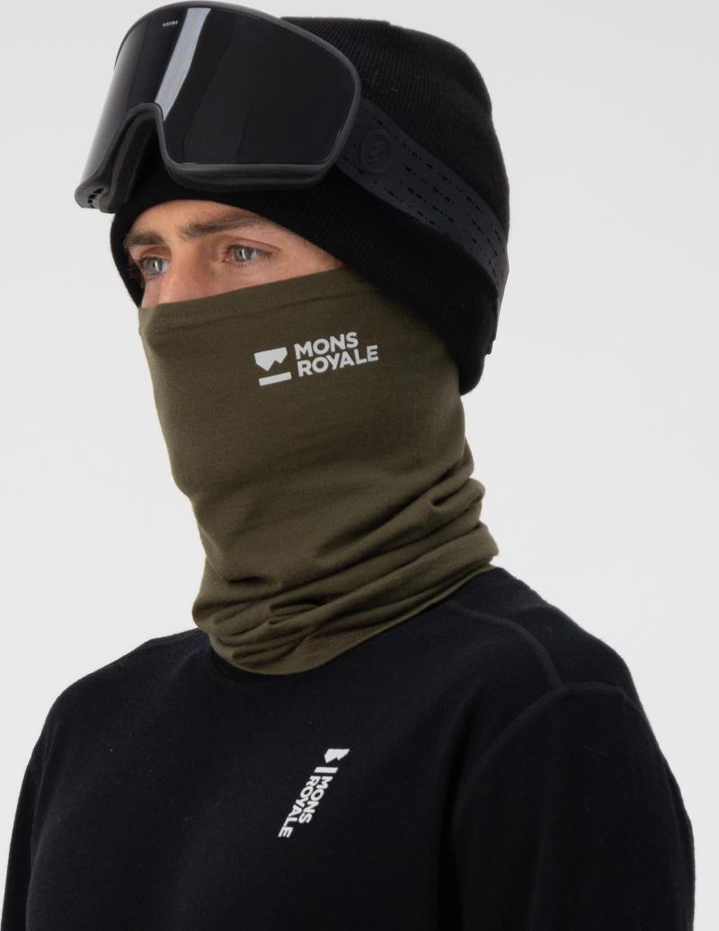 Daily Dose Merino Flex Neckwarmer - Dark Olive 3