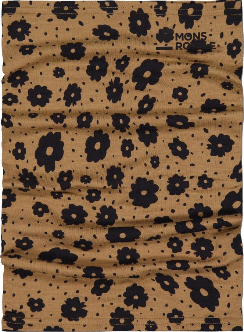 Daily Dose Merino Neckwarmer - AOP - aoraki lily toffee 1