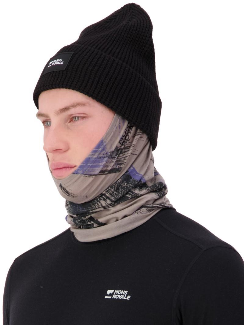 Daily Dose Merino Neckwarmer - AOP - paintbrush blue 1