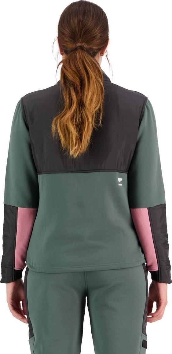 Decade Merino Fleece Pullover - Womens - burnt sage / black 1
