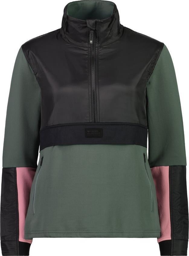 Decade Merino Fleece Pullover - Womens - burnt sage / black 1