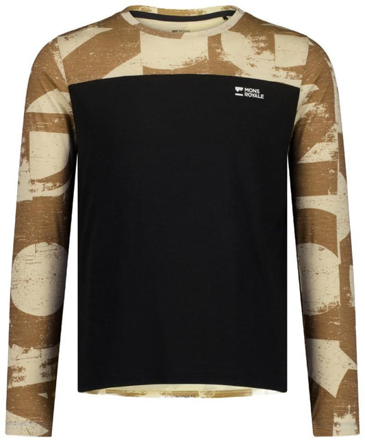 Diversion Merino Bike Jersey LS - Printed - Mens - mr grunge / black 1