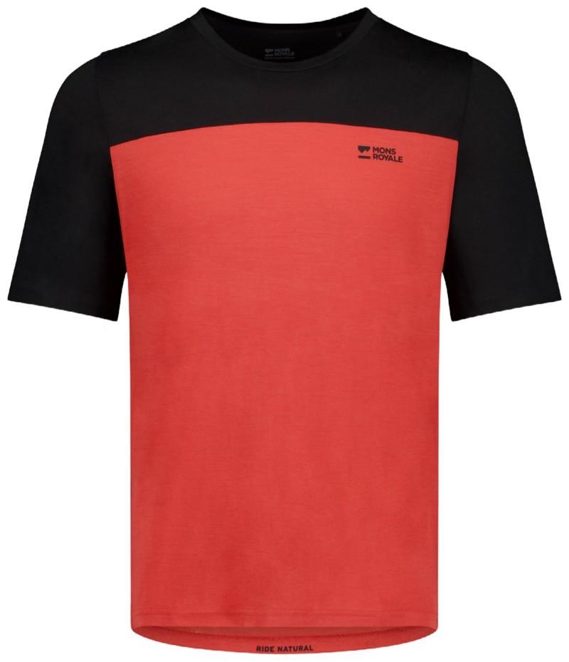 Diversion Merino Bike Jersey SS - Mens - cranberry / black 1