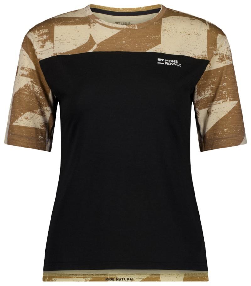Diversion Merino Bike Jersey SS - Printed - Womens - mr grunge / black 1