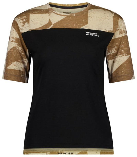 Diversion Merino Bike Jersey SS - Printed - Womens - mr grunge / black 1