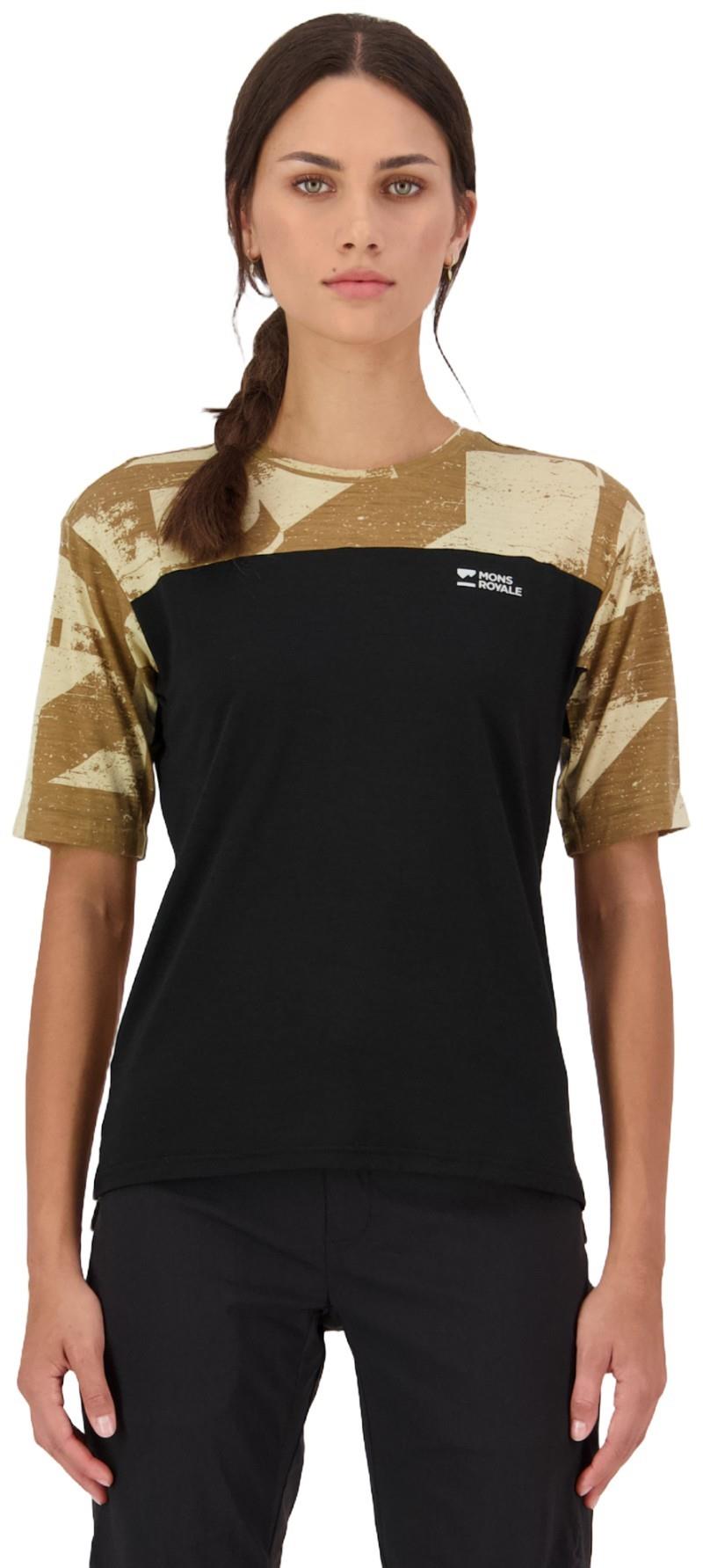 Diversion Merino Bike Jersey SS - Printed - Womens - mr grunge / black 1