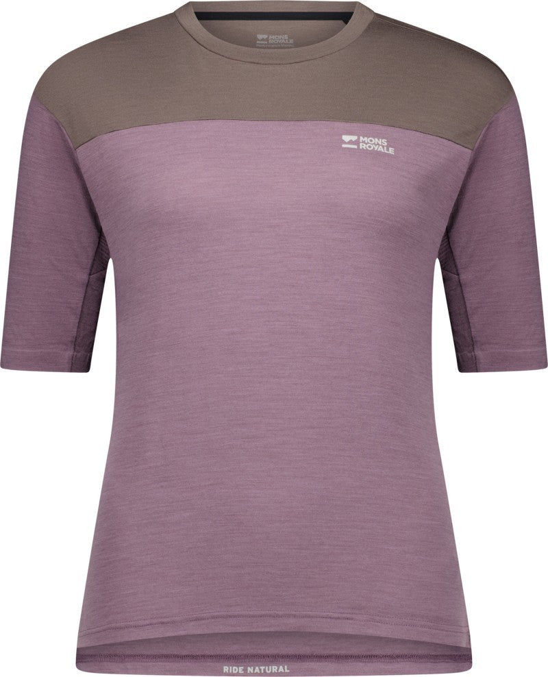 Diversion Merino Bike Jersey SS - Womens - mauve / iron 1