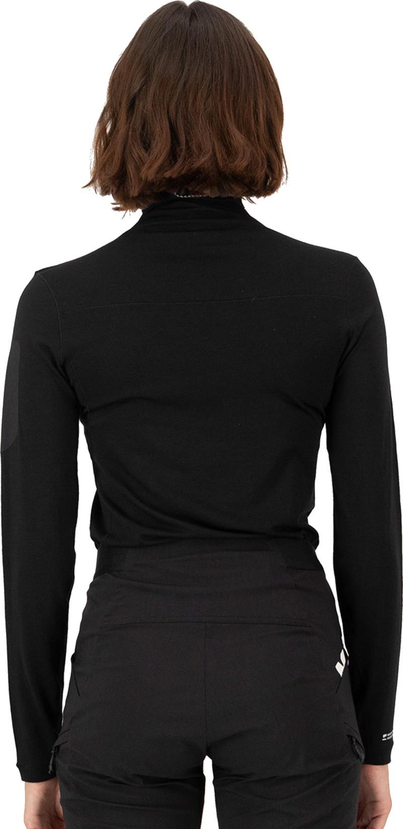 Diversion Merino Mock Neck LS - Womens - black 1