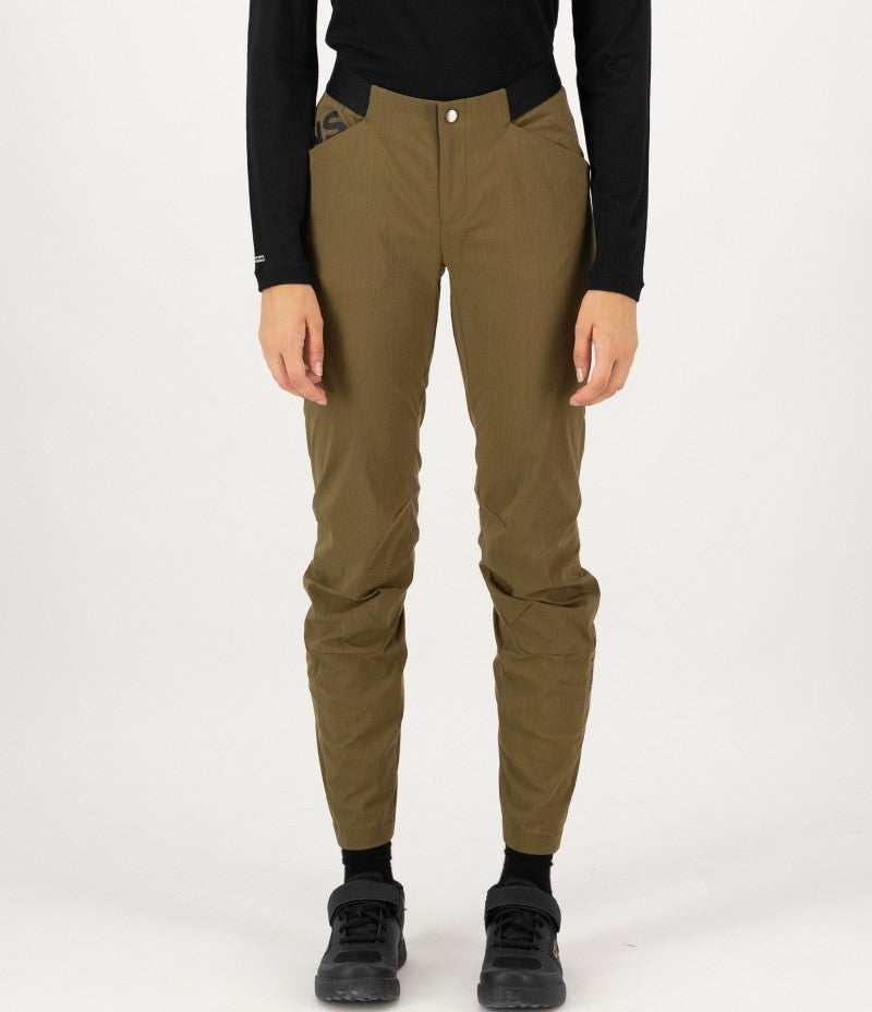 Diversion Merino Trail Pants - Womens - dark olive 1