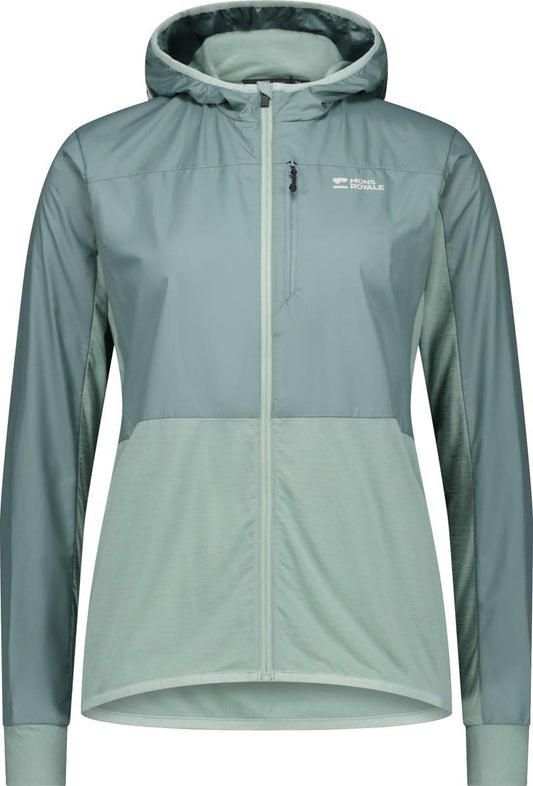 Diversion Merino Wind Jacket - Womens - dew / desert sage 1