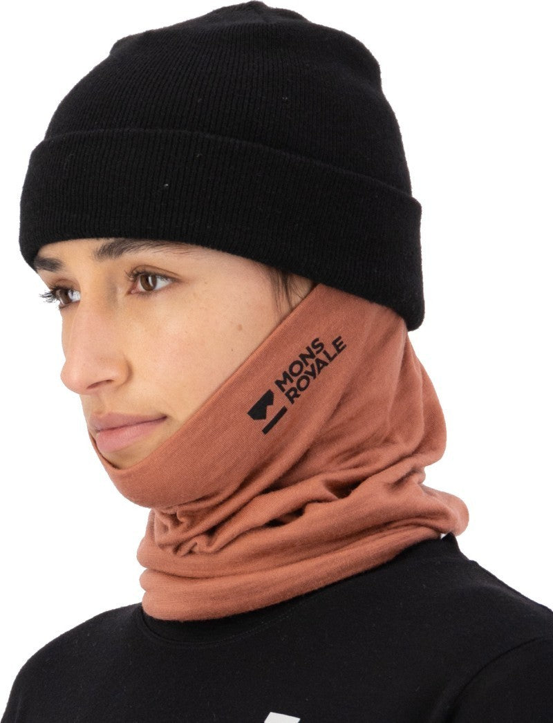 Double Up Merino Neckwarmer - canyon rose 1