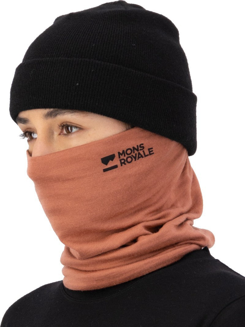 Double Up Merino Neckwarmer - canyon rose 1