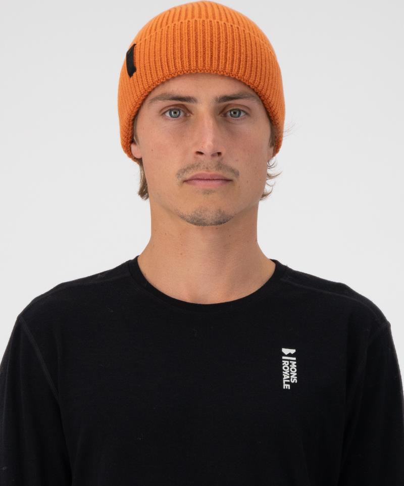 Fjord Merino Beanie - Orange 2