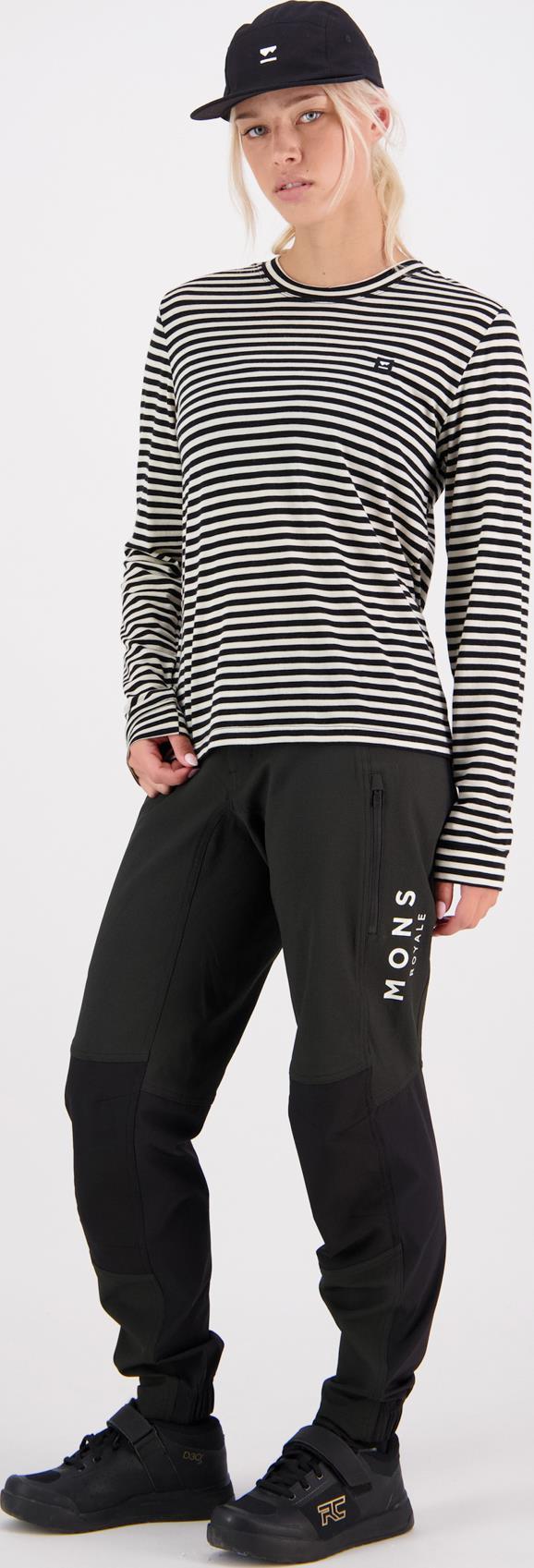 Icon Merino Air-Con Relaxed LS - AOP - Womens - MR Stripe 2