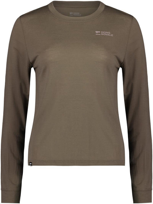 Icon Merino Air-Con Relaxed LS - Womens - Walnut 1