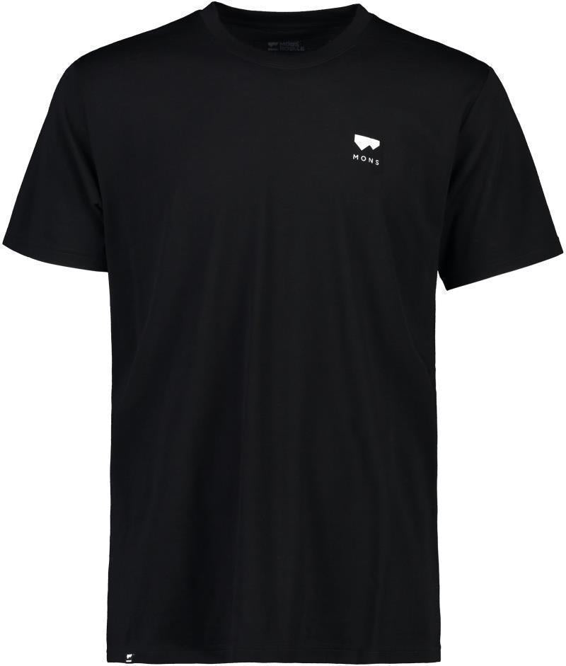 Icon Merino Air-Con SS - Mons Chest Logo - Mens - Black 1
