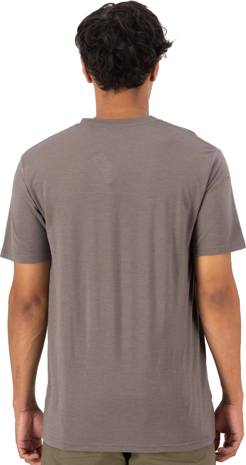 Icon Merino Classic SS T-Shirt - Brand Lock Up - Mens - iron 1