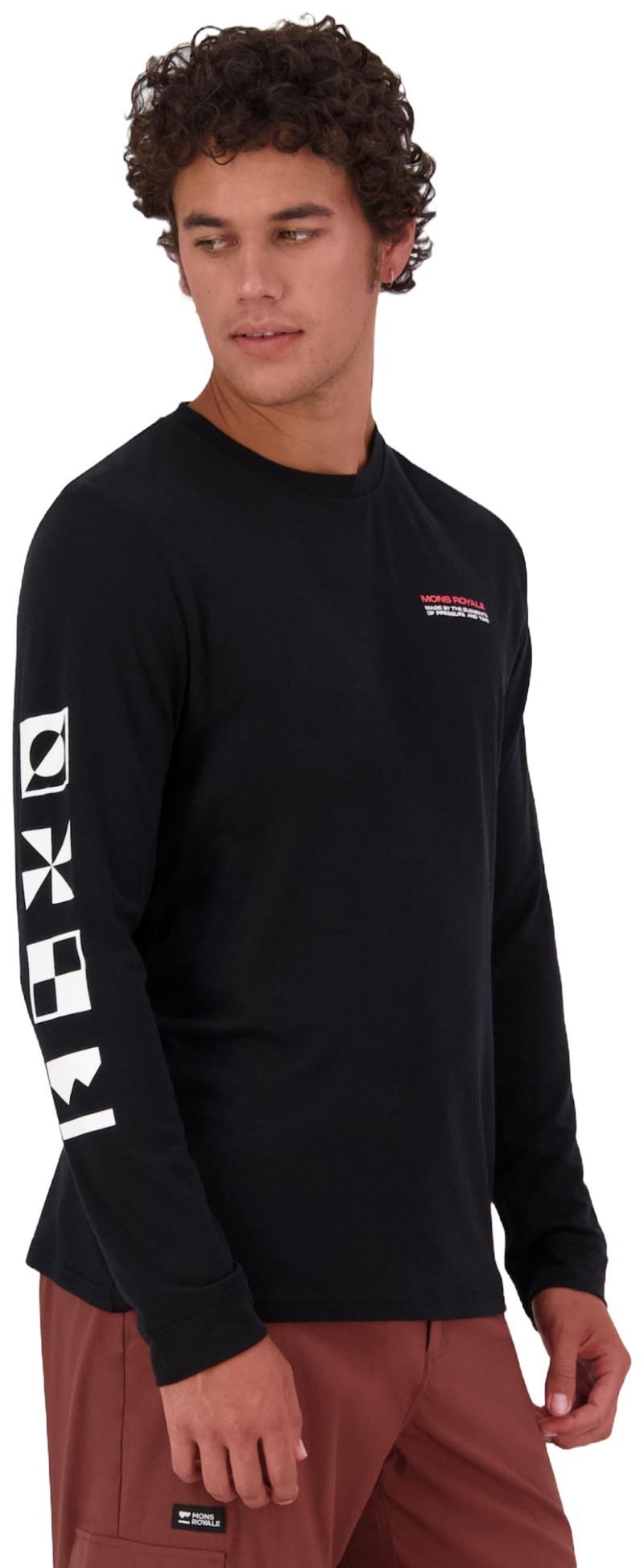 Icon Merino LS - Stripe - Mens - black 1